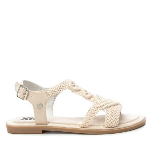 yz LV^C fB[X T_ V[Y Women's Braided Strap Flat Sandals By XTI Light Beige 14127301 Beige