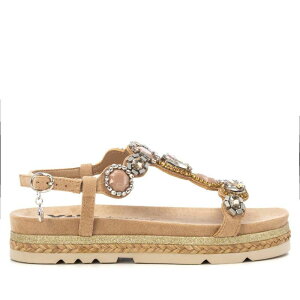 yz LV^C fB[X T_ V[Y Women's Flat Suede Sandals By XTI 143996 Beige
