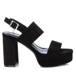 �L�V�^�C ���f�B�[�X �V���[�Y �T���_�� �v���b�g�t�H�[�� �X�G�[�h �q�[�� Women's Heeled Suede Sandals With Platform By XTI Black 14139701 Black �u���b�N