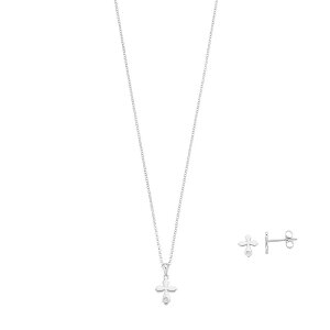 yz Aufbh fB[X lbNXE`[J[Ey_ggbv ANZT[ Little Diva Diamonds Sterling Silver Diamond Accent Cross Pendant - Kids White