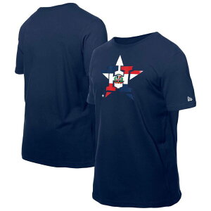 yz j[G Y TVc gbvX Men's New Era Navy Houston Astros Dominican Republic Flag Logo T-Shirt Ast Navy