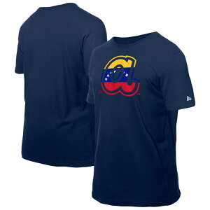 �j���[�G�� �����Y �g�b�v�X T�V���c �~�j ���S Men's New Era Navy Atlanta Braves Dominican Republic Flag Logo T-Shirt Brv Navy �l�C�r�[