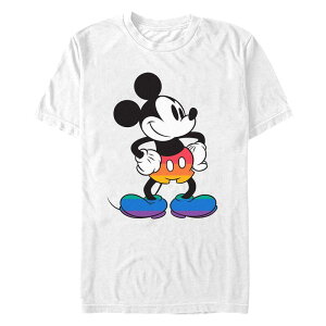 �f�B�Y�j�[ �����Y �g�b�v�X T�V���c �O���t�B�b�N Disney's Mickey Mouse Proud Stand Men's Graphic Tee White �z���C�g