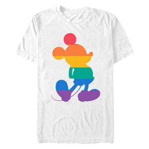 �f�B�Y�j�[ �����Y �g�b�v�X T�V���c �O���t�B�b�N Disney's Mickey Mouse Proud Mickey Silhouette Men's Graphic Tee White �z���C�g