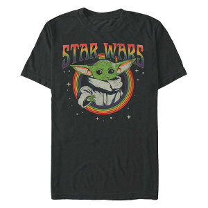 �X�^�[ �E�H�[�Y �����Y �g�b�v�X T�V���c �O���t�B�b�N Men'star Wars The Mandalorian The Child Groovy Style Graphic Tee Black �u���b�N