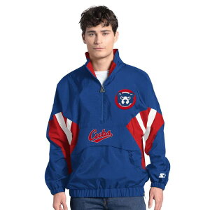 �X�^�[�^�[ �����Y �g�b�v�X T�V���c Men'sStarteroyal Chicago Cubs Cooperstown Chief Half-Zipullover Cublue �u���[