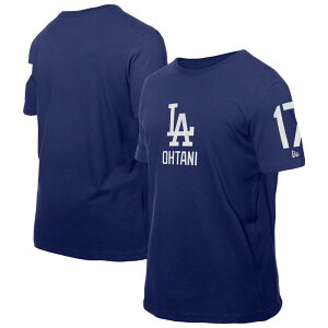 �j���[�G�� �����Y �g�b�v�X T�V���c Men's New Era Shohei Ohtani Royalos Angeles Dodgers Design Lab Name & Number T-Shirt Lad Blue �u���[