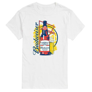 �A�j���L�����N�^�[ �����Y �g�b�v�X T�V���c �O���t�B�b�N Licensed Character Men's Budweiseretro Pop Art Graphic Tee White �z���C�g