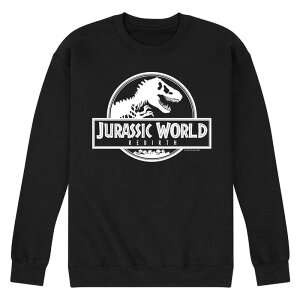 �A�j���L�����N�^�[ �����Y �g�b�v�X T�V���c �X�E�F�b�g ���S �t���[�X Licensed Character Men's Jurassic World Rebirth Logo Crew Fleece Sweatshirt Black �u���b�N