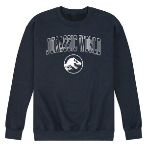 �A�j���L�����N�^�[ �����Y �g�b�v�X T�V���c �X�E�F�b�g �t���[�X Licensed Character Men's Jurassic World Rebirth Collegiate Crew Fleece Sweatshirt Navy �l�C�r�[