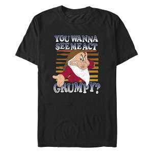 �A�j���L�����N�^�[ �����Y �g�b�v�X T�V���c �g�[�� �O���t�B�b�N Licensed Character Disney Princessnowhite You Wanna See Me Act Grumpy Big & Tall Graphic Tee Black �u���b�N