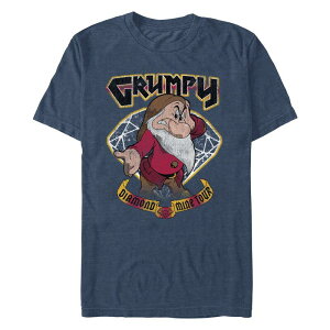 �f�B�Y�j�[ �����Y �g�b�v�X T�V���c �g�[�� �O���t�B�b�N Disney Princessnowhite Grumpy Diamond Mine Tour Big & Tall Graphic Tee Navy Heather �w�U�[