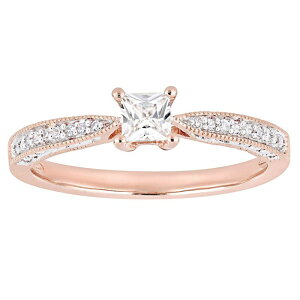 Xe O[X fB[X ANZT[ O Stella Grace 18k Rose Gold Over Silver Diamond Accent & Lab-Created White Sapphire Fashion Ring 18k Rose Gold S[h
