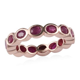 【送料無料】 アンブランデッド レディース リング アクセサリー 14k Rose Gold Over Silver Natural Ruby Eternity Ring Ruby