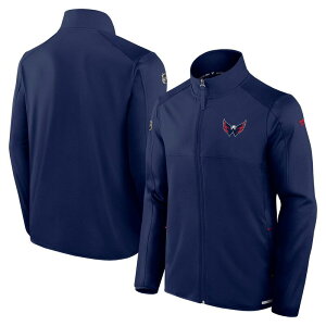 �y���������z �t�@�i�e�B�N�X �����Y �W���P�b�g�E�u���]�� �A�E�^�[ Men's Fanatics Navy Washington Capitals Authentic Pro Rink Fleece Full-Zip Jacket Cap Navy