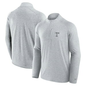 �y���������z �t�@�i�e�B�N�X �����Y T�V���c �g�b�v�X Men's Fanatics Gray Tennessee Volunteers Mock Neck Half-Zip Pullover Jacket Ten Grey