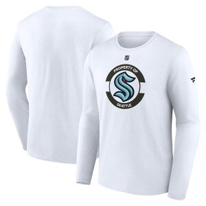 �y���������z �t�@�i�e�B�N�X �����Y T�V���c �g�b�v�X Men's Fanatics White Seattle Kraken Authentic Pro Core Secondary Long Sleeve T-Shirt Krk White
