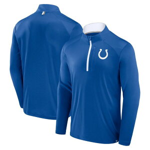 yz t@ieBNX Y TVc gbvX Men's Fanatics Royal Indianapolis Colts Defender Long Sleeve Quarter-Zip Jacket Clt Blue