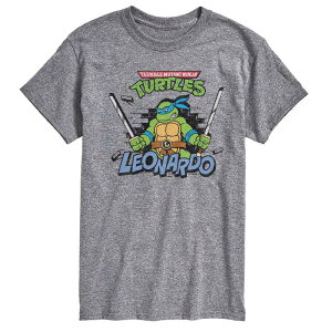 �j�R���f�I�� �����Y �g�b�v�X T�V���c �O���t�B�b�N Nickelodeon Men's Teenage Mutant Ninja Turtles Leonardo Wallbusteretro Graphic Tee Athletic Heather �w�U�[