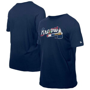 �j���[�G�� �����Y �g�b�v�X T�V���c �~�j ���S Men's New Era Navy Atlanta Braves Dominican Republic Flag Logo T-Shirt Brv Navy �l�C�r�[