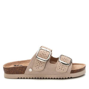 【送料無料】 キシタイ レディース サンダル シューズ Women's Suede Slip on Sandals By XTI 144130 Beige