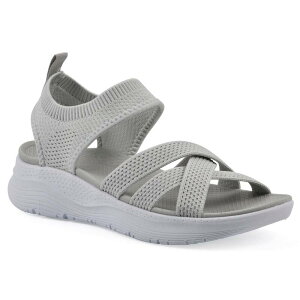 yz zCg}Ee fB[X T_ V[Y Cliffs by White Mountain FOM Charry Women's Recovery Slip-On Sandals Light Grey Fabric