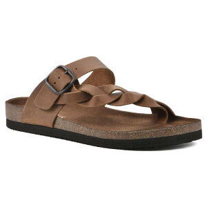 �z���C�g�}�E���e�� ���f�B�[�X �V���[�Y �T���_�� Cliffs by White Mountain Crawford Women'slide Sandals Whiskey Leather �z���C�g
