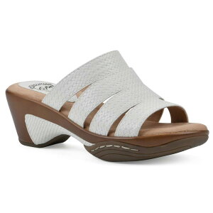 yz zCg}Ee fB[X T_ V[Y White Mountain Valora Women's Slip-On Clog Sandals White Woven