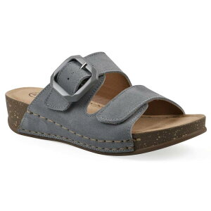 �N���t�o�C�z���C�g�}�E���e�� ���f�B�[�X �V���[�Y �T���_�� Cliffs by White Mountain Fearful Women'slip-On Wedge Sandals Blue Raspberry Suede �u���[