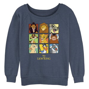 �f�B�Y�j�[ ���f�B�[�X �g�b�v�X T�V���c �O���t�B�b�N Disney's The Lion King Character Square Self Portraits Juniors' Graphic Pullover Blue Heather �w�U�[