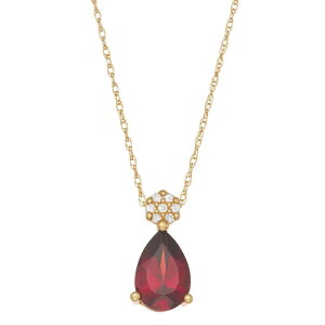 yz Aufbh fB[X lbNXE`[J[Ey_ggbv ANZT[ 10k Gold Diamond Accent & Gemstone Pendant Necklace Garnet
