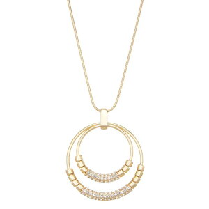 yz iCEFXg fB[X lbNXE`[J[Ey_ggbv ANZT[ Nine West Gold Tone Simulated Crystal Pave Pendant Necklace Gold Tone