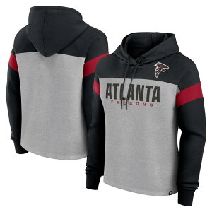 �y���������z �t�@�i�e�B�N�X ���f�B�[�X T�V���c �g�b�v�X Women's Fanatics Heather Gray/Black Atlanta Falcons Bold Play Call Pullover Hoodie Fal Grey