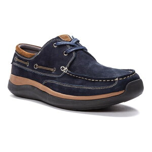 vybg Y V[Y U[ Propet Pomeroy Men's Leather Boat Shoes Navy lCr[