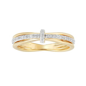 �A���u�����f�b�h ���f�B�[�X �A�N�Z�T���[ �����O Unbranded 14k Gold Over Silver 1/6 Carat.W. Diamond Cross Ringold Tone �S�[���h
