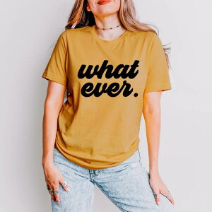 Simply Sage Market ���f�B�[�X �g�b�v�X T�V���c Simply Sage Market What Ever Cursive Short Sleeve Tee Mustard �}�X�^�[�h