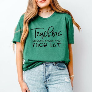 Simply Sage Market ���f�B�[�X �g�b�v�X T�V���c Simply Sage Marketeachers Always Make The Nice List Short Sleeve Tee Grass �Z�[�W