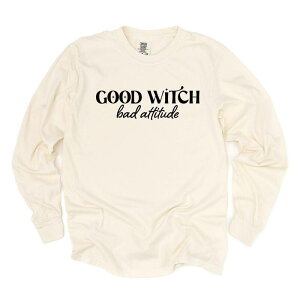 yz Simply Sage Market fB[X TVc gbvX Simply Sage Market Good Witch Bad Attitude Garment Dyed Long Sleeve Ivory