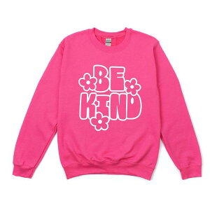 Simply Sage Market ���f�B�[�X �g�b�v�X T�V���c �X�E�F�b�g Simply Sage Market Retro Be Kind Flowersweatshirt Raspberry