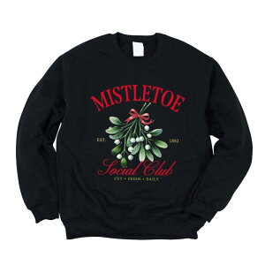 Simply Sage Market ���f�B�[�X �g�b�v�X T�V���c �X�E�F�b�g Simply Sage Market Mistletoe Social Club Sweatshirt Midnight