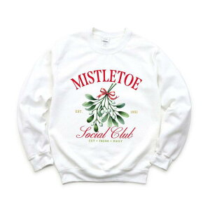 Simply Sage Market ���f�B�[�X �g�b�v�X T�V���c �X�E�F�b�g Simply Sage Market Mistletoe Social Club Sweatshirt White �z���C�g