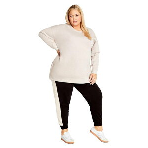 �A�x�j���[ ���f�B�[�X �g�b�v�X T�V���c �v���X�T�C�Y Avenue Women's Plusize Jade Longline Zip Top Stone �X�g�[��