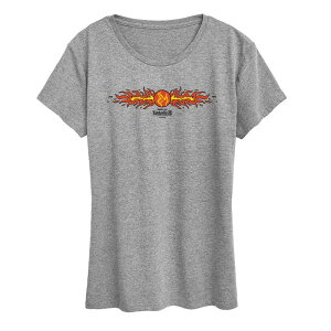 �}�[�x�� ���f�B�[�X �g�b�v�X T�V���c �O���t�B�b�N Women's Marvel The Fantastic Four Firsteps Human Torch Graphic Tee Heather Gray �O���[