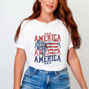 Simply Sage Market ���f�B�[�X �g�b�v�X T�V���c Simply Sage Market America Wave Stacked Coquette Garment Dyed Tee White �z���C�g