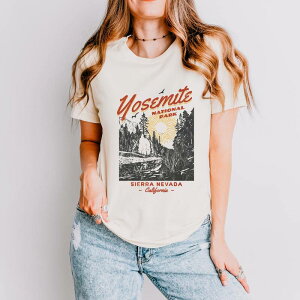 Simply Sage Market ���f�B�[�X �g�b�v�X T�V���c Simply Sage Market Yosemite National Park Sierra Nevada Short Sleeve Tee Cream �N���[��