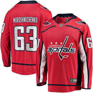 �y���������z �t�@�i�e�B�N�X �����Y T�V���c �g�b�v�X Men's Fanatics Ivan Miroshnichenko Red Washington Capitals Home Premier Breakaway Player Jersey Cap Red
