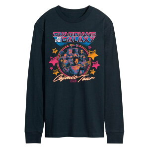 �}�[�x�� �����Y �g�b�v�X T�V���c �O���t�B�b�N Men's Marvel Guardians Of The Galaxy Cosmic Tour Long Sleeve Graphic Tee Navy �l�C�r�[