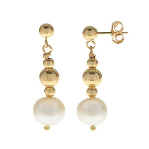 yz Aufbh fB[X sAXECO ANZT[ PearLustre by Imperial 14k Gold Filled Freshwater Cultured Pearl Beaded Drop Earrings Gold Tone