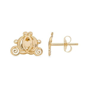 yz fBYj[ fB[X sAXECO ANZT[ Disney's Cinderella 14k Gold Carriage Stud Earrings Gold Tone