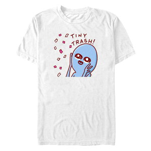 �A�j���L�����N�^�[ �����Y �g�b�v�X T�V���c �g�[�� �O���t�B�b�N Licensed Character Big & Tall Tiny Trash Graphic Tee White �z���C�g